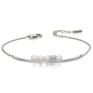 Fiorelli Silver CZ and Pearl Ladies Bracelet