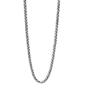 Fred Bennett Stainless Steel Plaited Chain Necklace